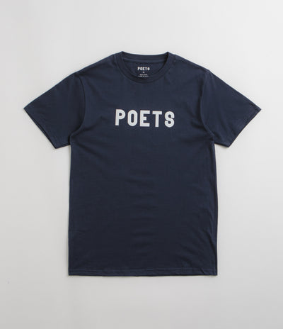 Poets OG Flocked T-Shirt in Navy