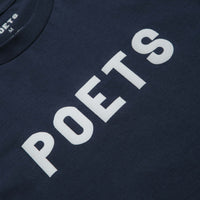 Poets OG Flocked T-Shirt in Navy thumbnail