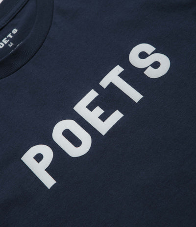Poets OG Flocked T-Shirt in Navy