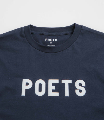 Poets OG Flocked T-Shirt in Navy