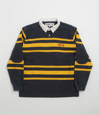 Poets Poets Rugby Shirt in Navy and Yellow