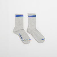 Polar 2 Stripe Socks in Heather Grey and Blue thumbnail