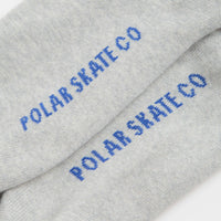 Polar 2 Stripe Socks in Heather Grey and Blue thumbnail
