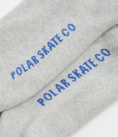 Polar 2 Stripe Socks in Heather Grey and Blue