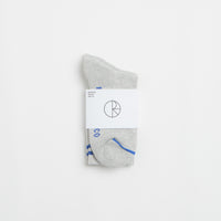 Polar 2 Stripe Socks in Heather Grey and Blue thumbnail