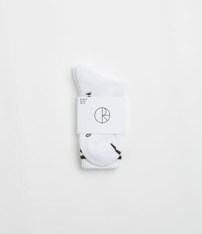 Polar 2 Stripe Socks in White and Black