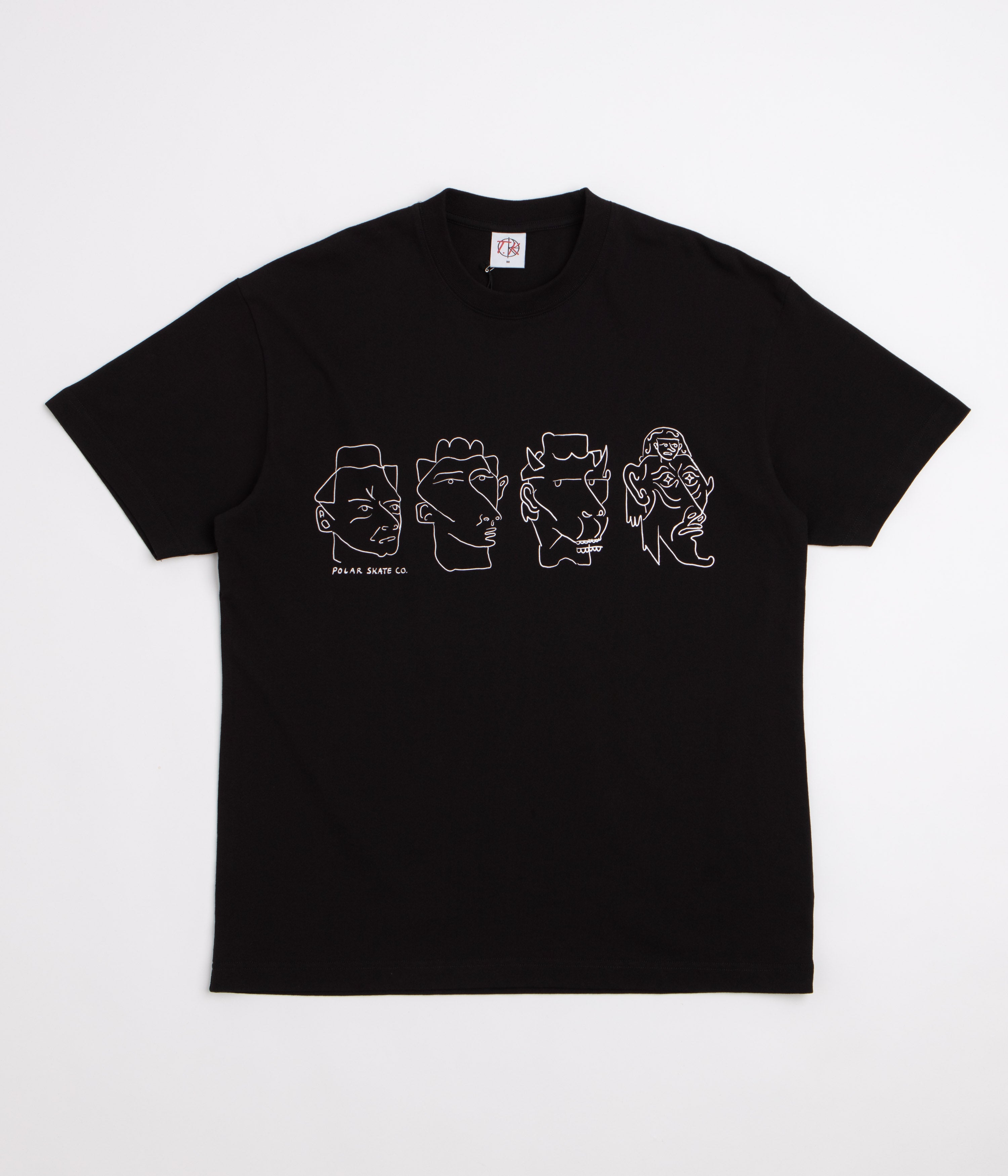 Polar 8 Heads Contrast T-Shirt - Black / White