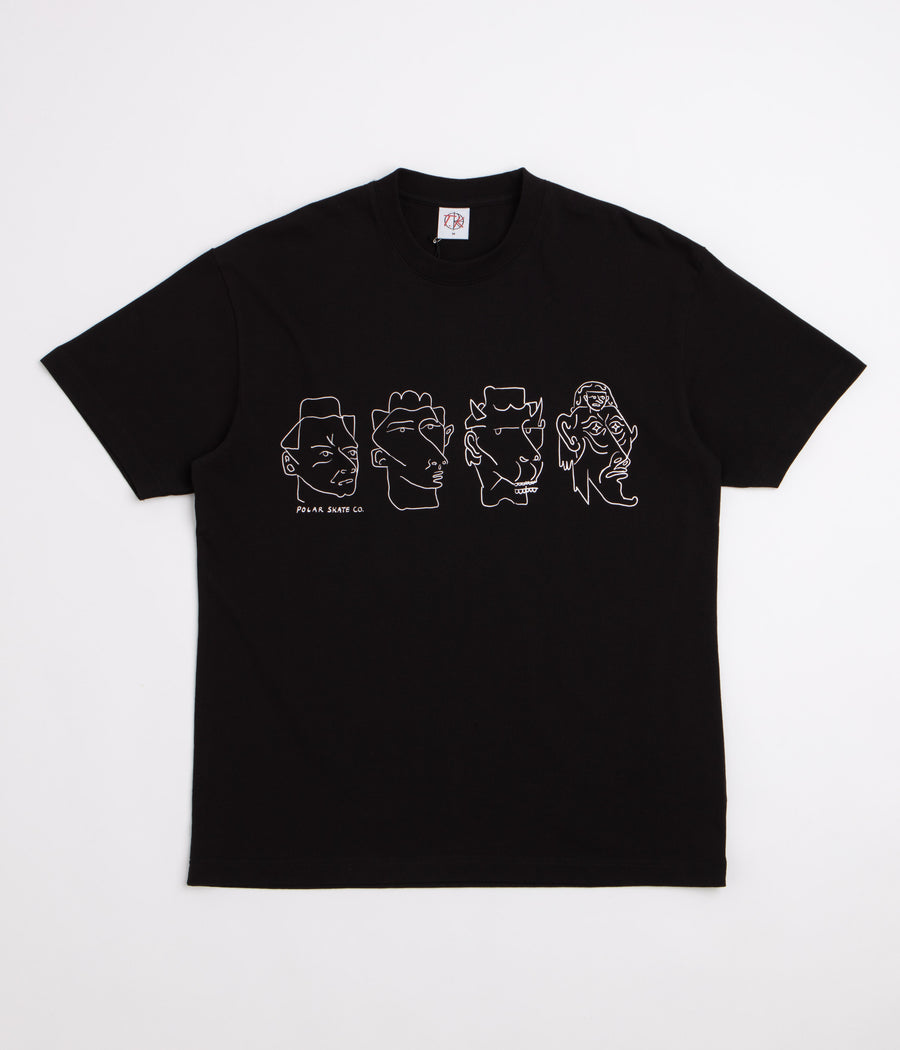 Polar 8 Heads Contrast T-Shirt - Black / White