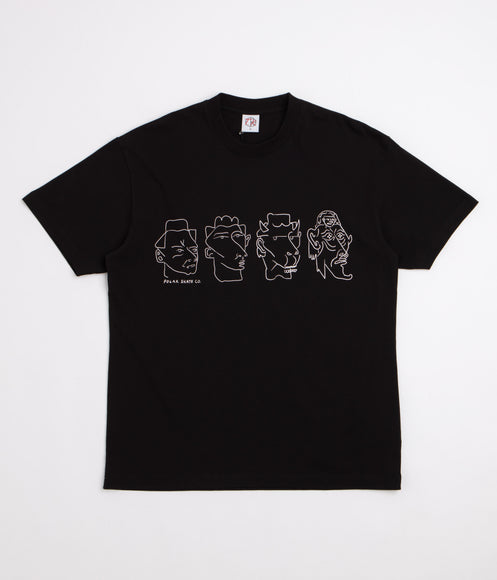 Polar 8 Heads Contrast T-Shirt - Black / White