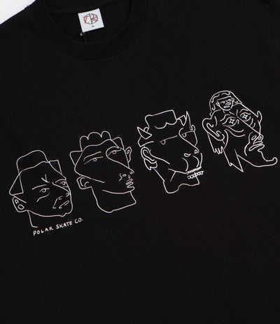 Polar 8 Heads Contrast T-Shirt - Black / White