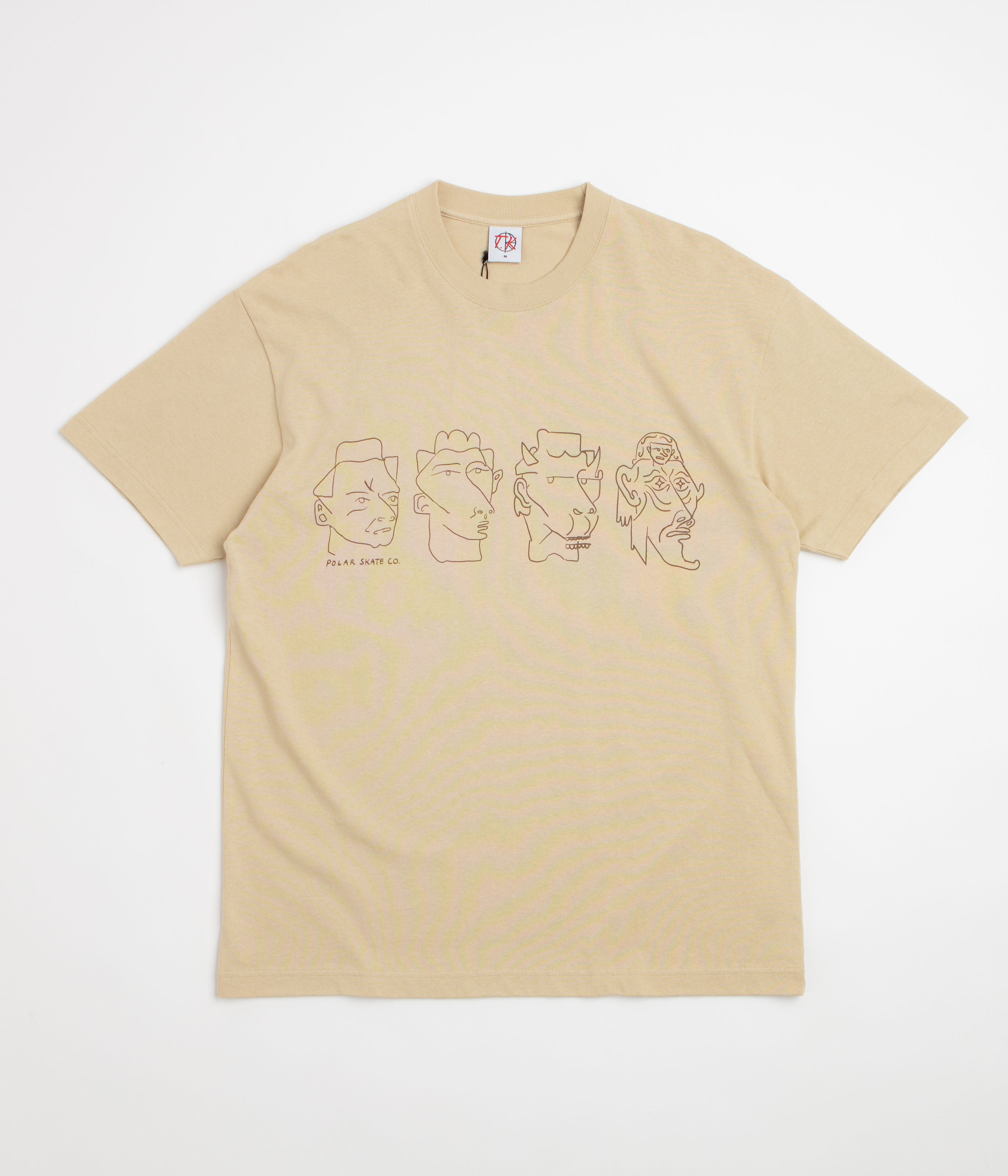 Polar 8 Heads Contrast T-Shirt - Sand / Brown