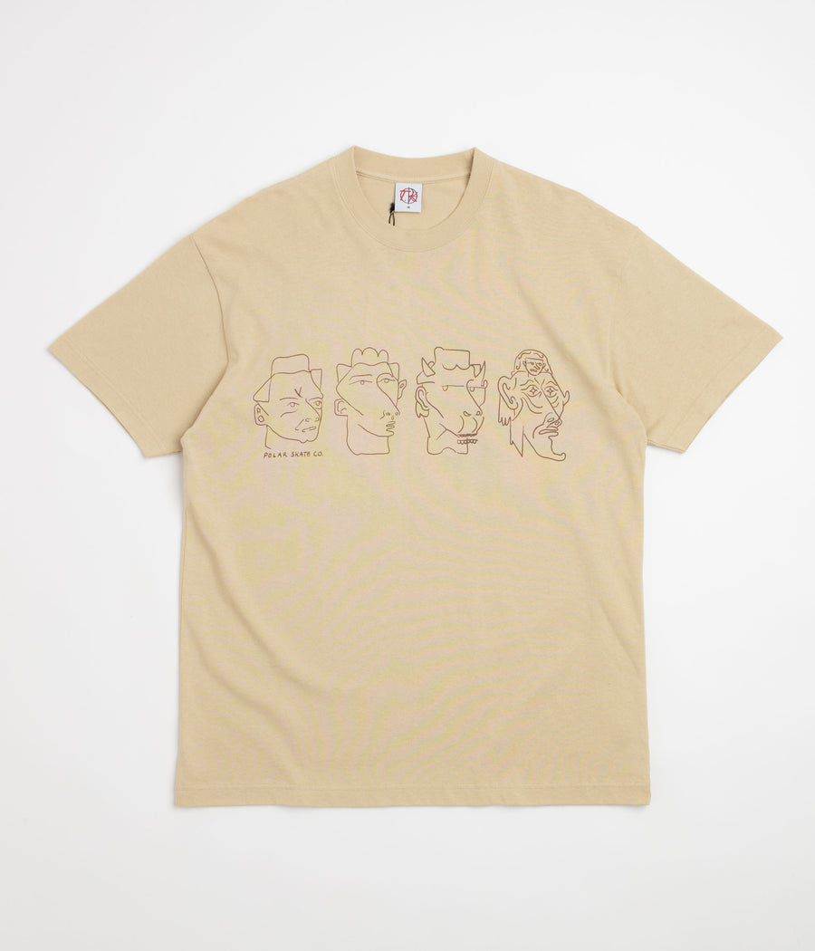 Polar 8 Heads Contrast T-Shirt - Sand / Brown
