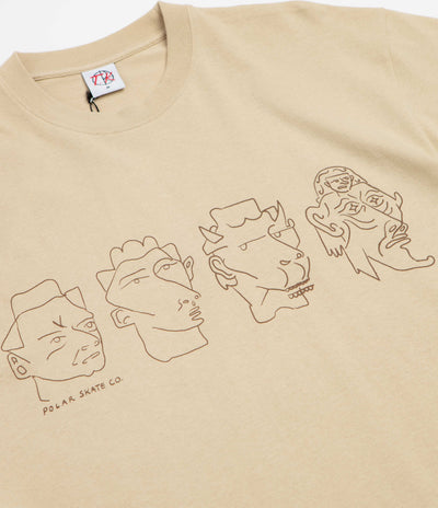 Polar 8 Heads Contrast T-Shirt - Sand / Brown