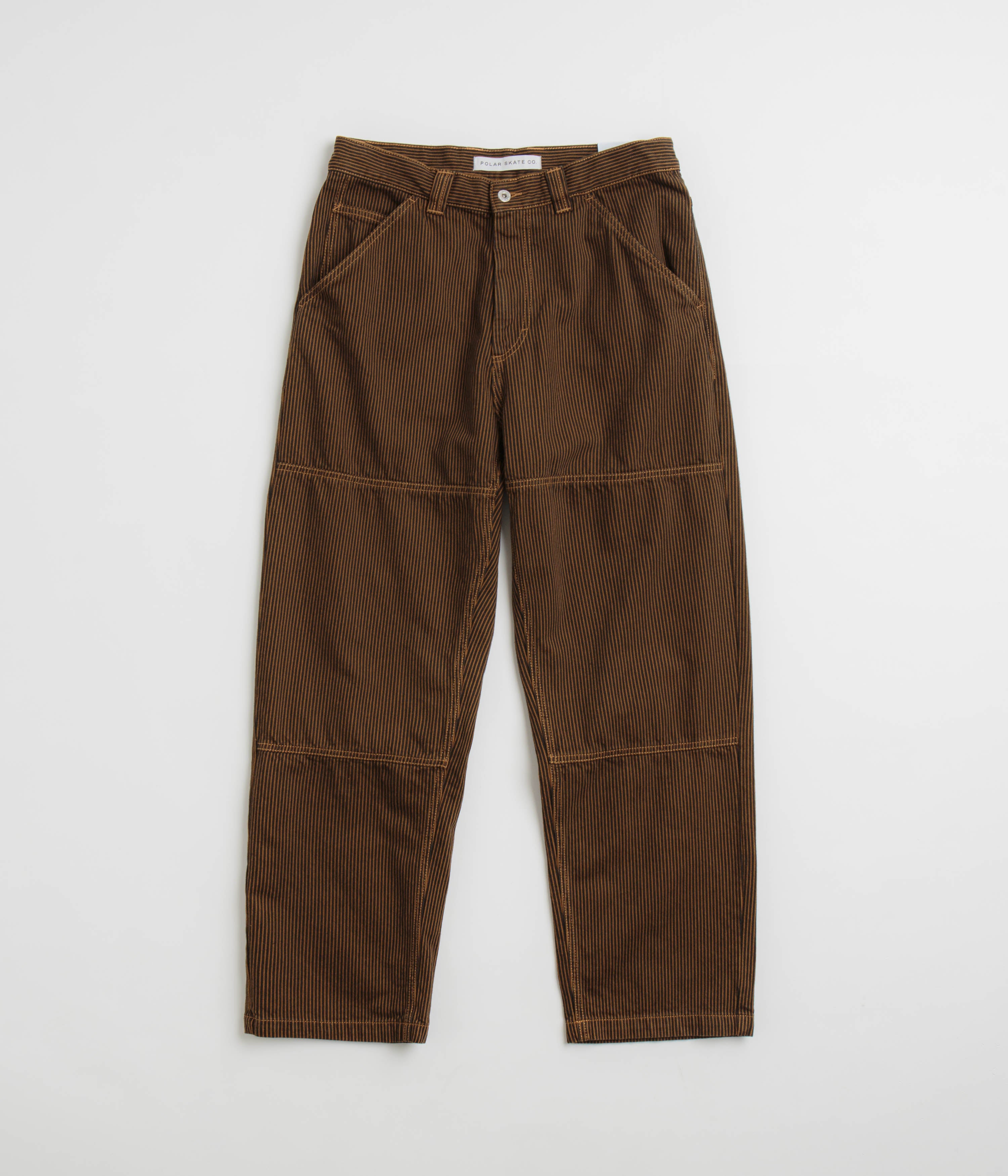 Polar 93 Hickory Stripe Work Pants in Rust