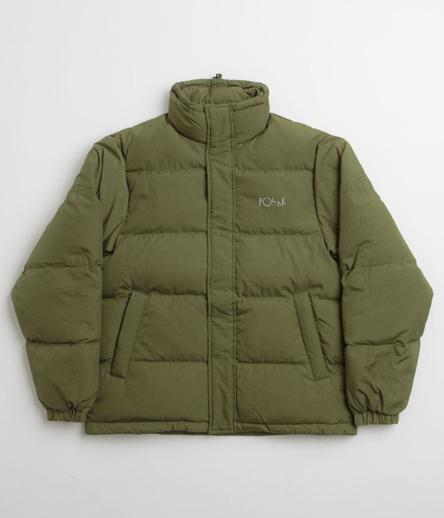 Polar Basic Puffer Jacket in Army Green