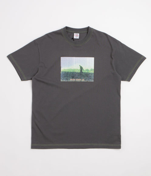 Polar Beach Walk Contrast T-Shirt - Graphite / Green
