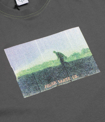 Polar Beach Walk Contrast T-Shirt - Graphite / Green