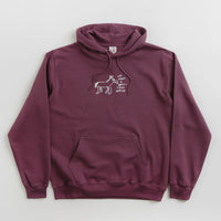 Polar Beautiful Horses Dave Hoodie - Plum thumbnail