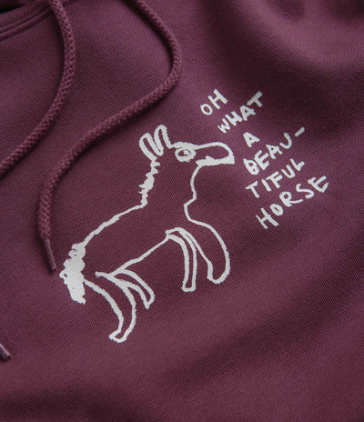 Polar Beautiful Horses Dave Hoodie - Plum