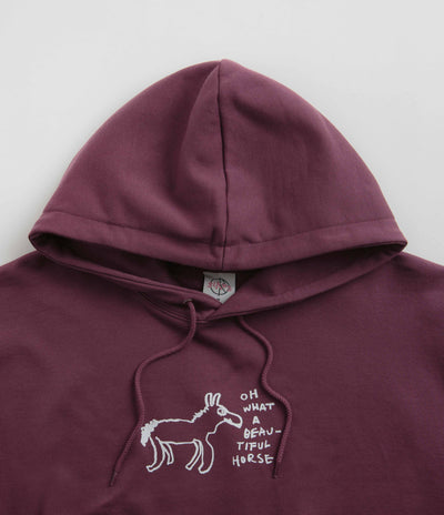 Polar Beautiful Horses Dave Hoodie - Plum