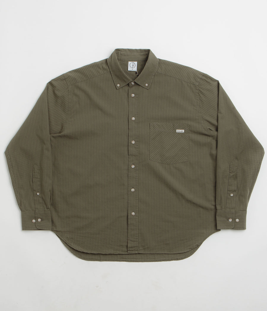 Polar Ben Shirt in Army Green Check