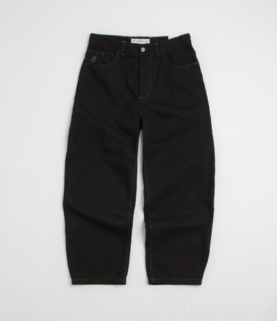 Polar Big Boy Jeans in Black and Blue Stitching