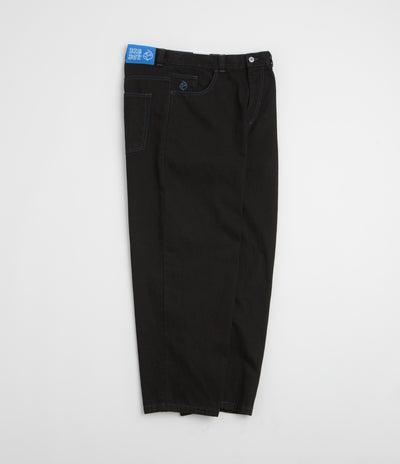 Polar Big Boy Jeans in Black and Blue Stitching