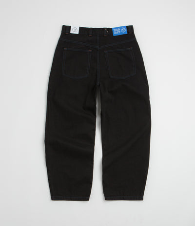 Polar Big Boy Jeans in Black and Blue Stitching