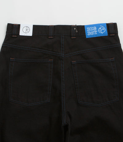 Polar Big Boy Jeans in Black and Blue Stitching