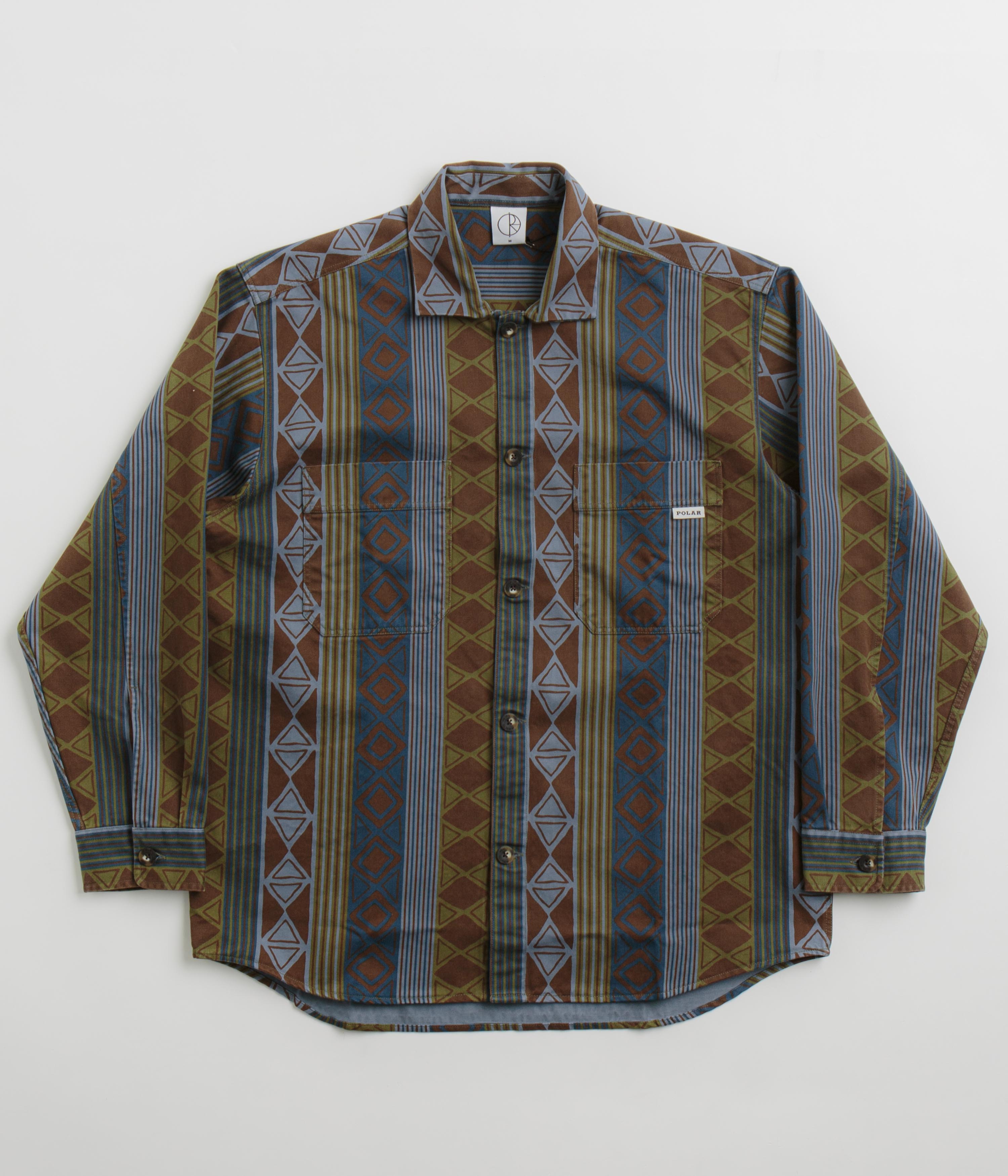 Polar Big Boy Overshirt in Blue Green Mix