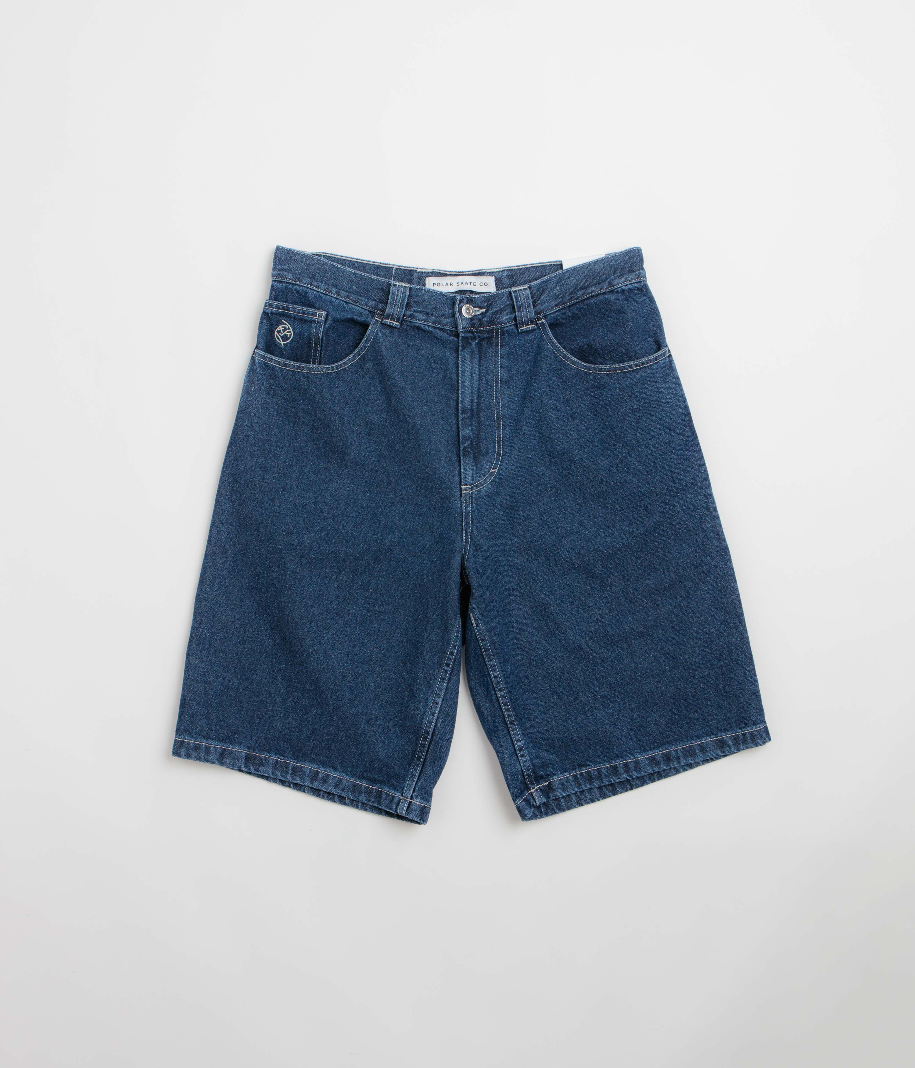 Polar Big Boy Shorts - Dark Blue / White Stitching