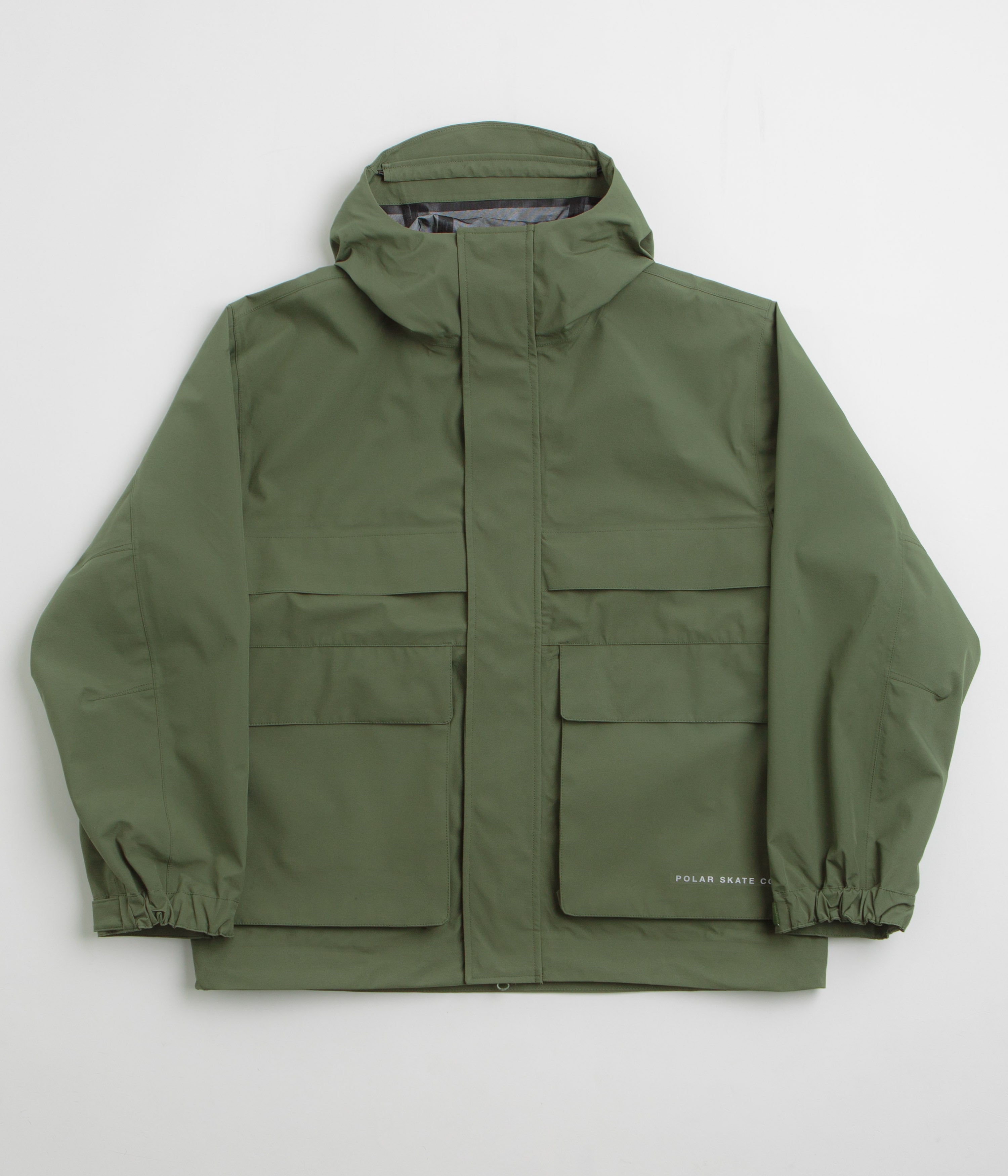 Polar Cargo Shell Jacket in Moss Green