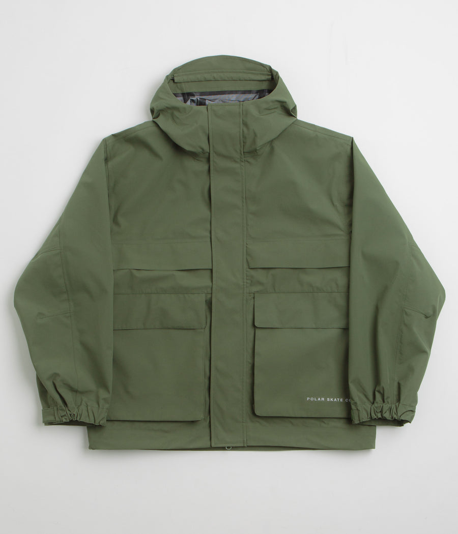 Polar Cargo Shell Jacket in Moss Green