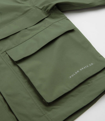 Polar Cargo Shell Jacket in Moss Green