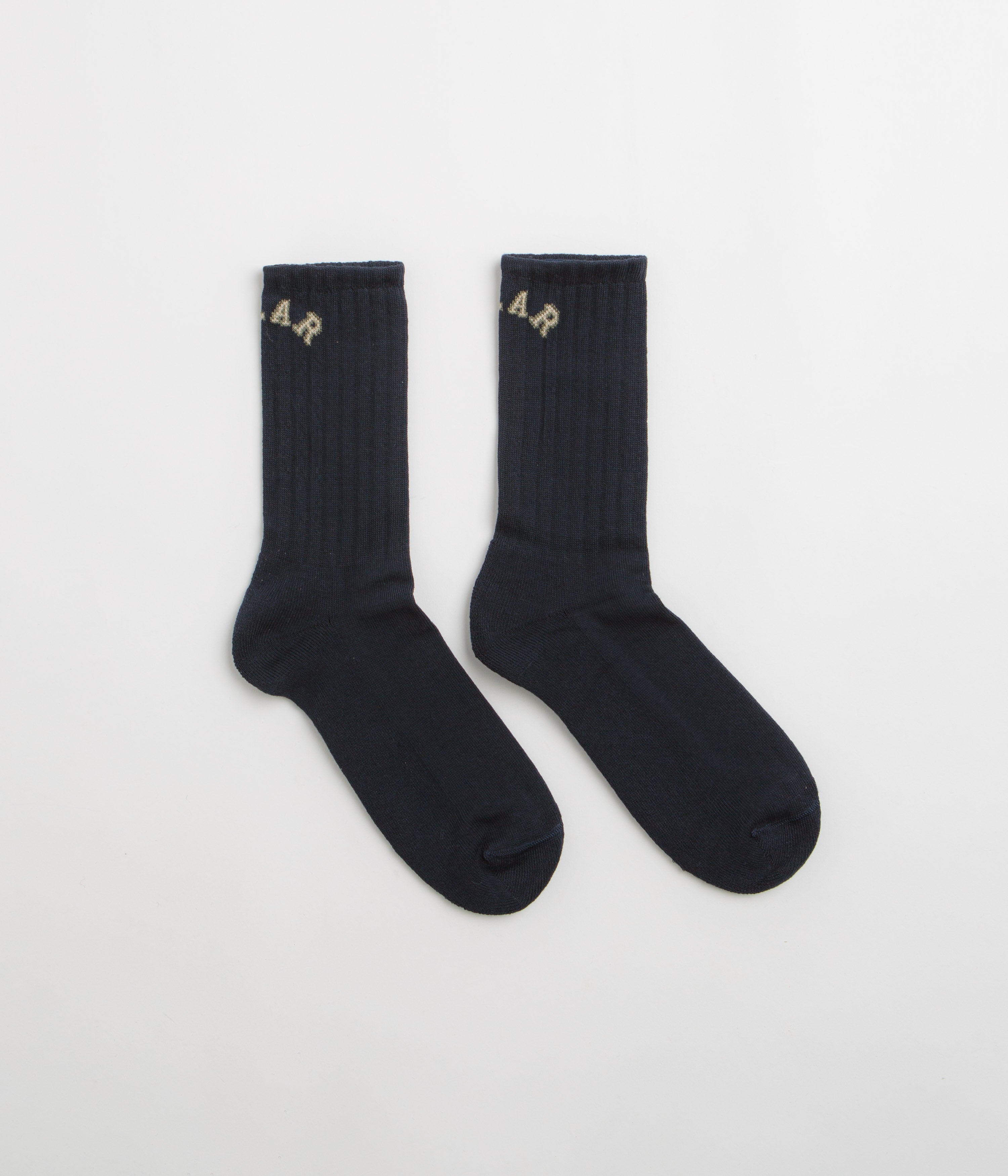 Polar College Rib Socks - Dark Navy