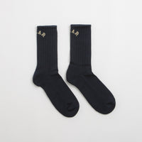 Polar College Rib Socks - Dark Navy thumbnail