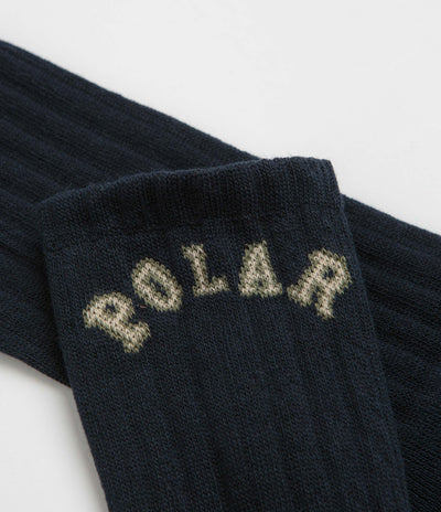 Polar College Rib Socks - Dark Navy