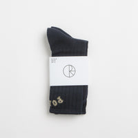 Polar College Rib Socks - Dark Navy thumbnail