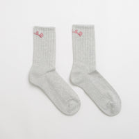 Polar College Rib Socks in Heather Grey thumbnail
