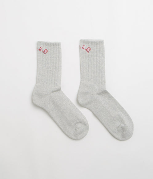 Polar College Rib Socks - Heather Grey