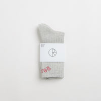 Polar College Rib Socks in Heather Grey thumbnail