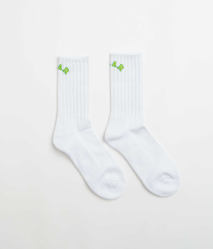 Polar College Rib Socks - White