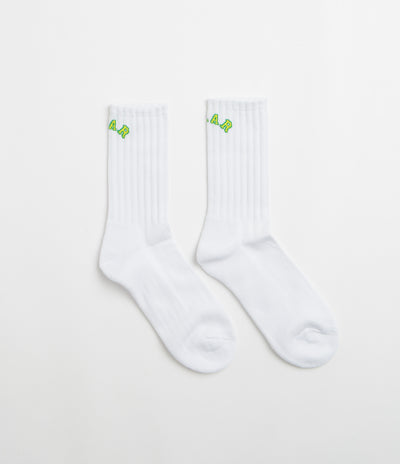 Polar College Rib Socks in White
