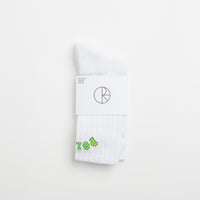 Polar College Rib Socks in White thumbnail