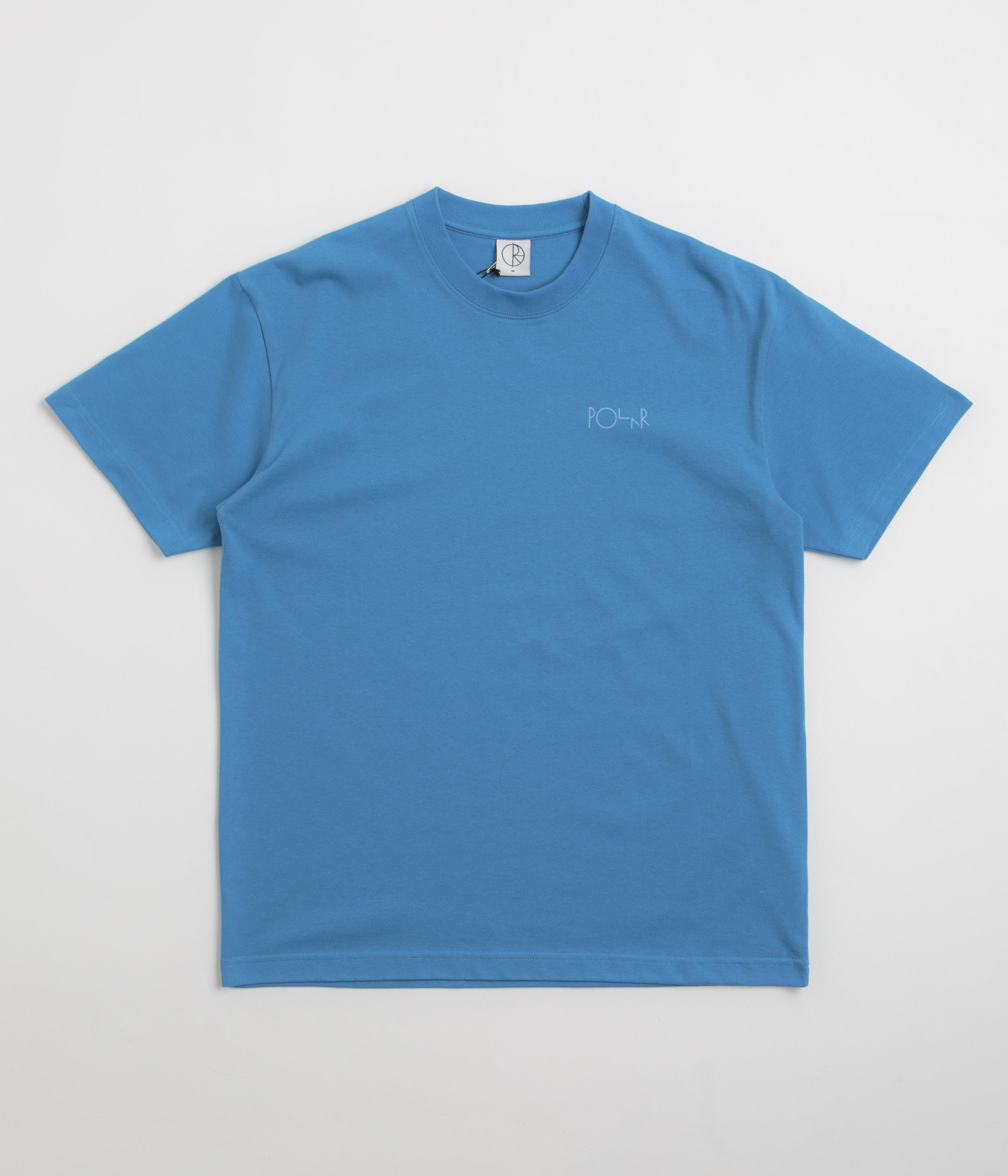 Polar Contrast Stroke Logo T-Shirt in French Blue