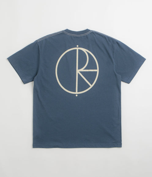 Polar Contrast Stroke Logo T-Shirt - Grey Blue