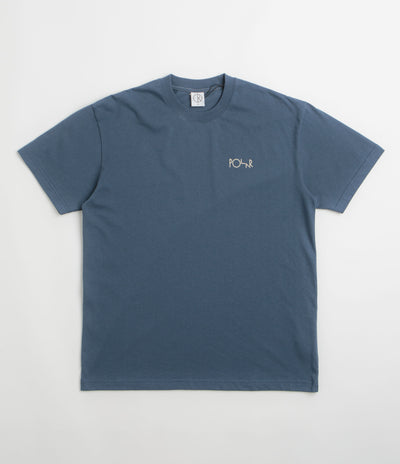 Polar Contrast Stroke Logo T-Shirt - Grey Blue
