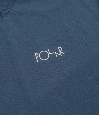 Polar Contrast Stroke Logo T-Shirt - Grey Blue