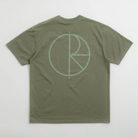 Polar Contrast Stroke Logo T-Shirt in Moss Green thumbnail