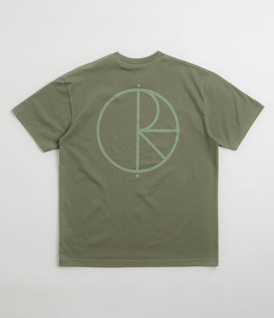 Polar Contrast Stroke Logo T-Shirt in Moss Green